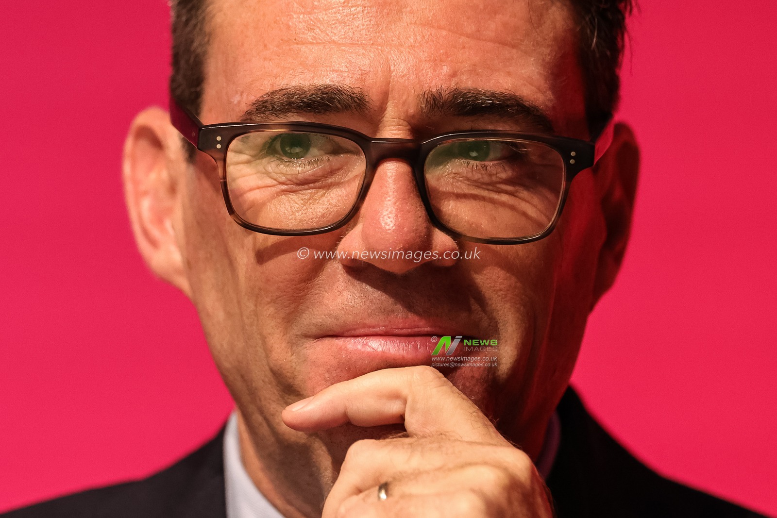 Prime Minister of the United Kingdom Andy Burnham looks on and smiles as the opening speech gets underway during the Labour Party Annual Conference 2026 at Convention Centre, Liverpool, United Kingdom on 27 September 2026

(Photo by Mark Cosgrove/News Images)