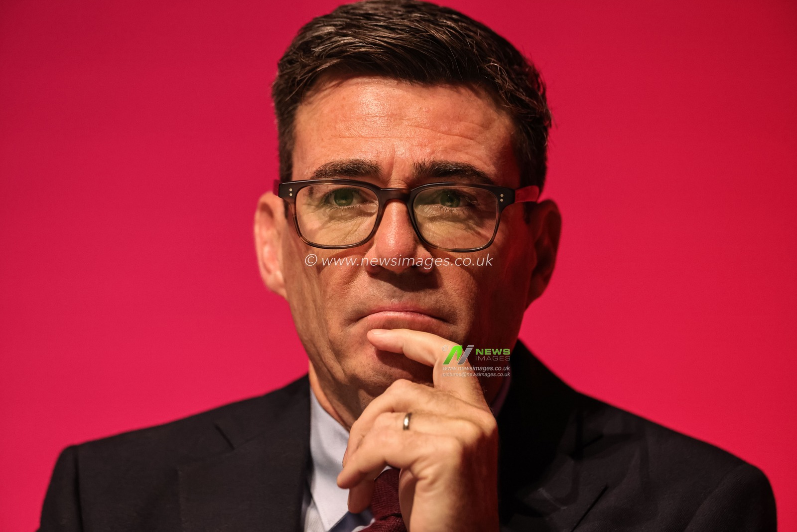 Prime Minister of the United Kingdom Andy Burnham looks on and smiles as the opening speech gets underway during the Labour Party Annual Conference 2026 at Convention Centre, Liverpool, United Kingdom on 27 September 2026

(Photo by Mark Cosgrove/News Images)