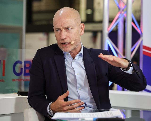The Rt Hon Stephen Kinnock MP, serving as the Secretary of State for Wales during a live broadcast on GB News during the Labour Party Annual Conference 2026 at Convention Centre, Liverpool, United Kingdom on 27 September 2026

(Photo by Mark Cosgrove/News Images)