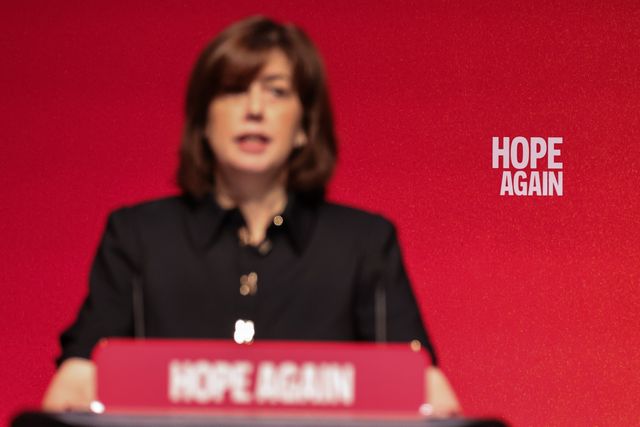Hope Again - Deputy Leader of the Labour Party and Secretary of State for Education Lucy Powell MP speaks during the Labour Party Annual Conference 2026 at Convention Centre, Liverpool, United Kingdom on 27 September 2026

(Photo by Mark Cosgrove/News Images)