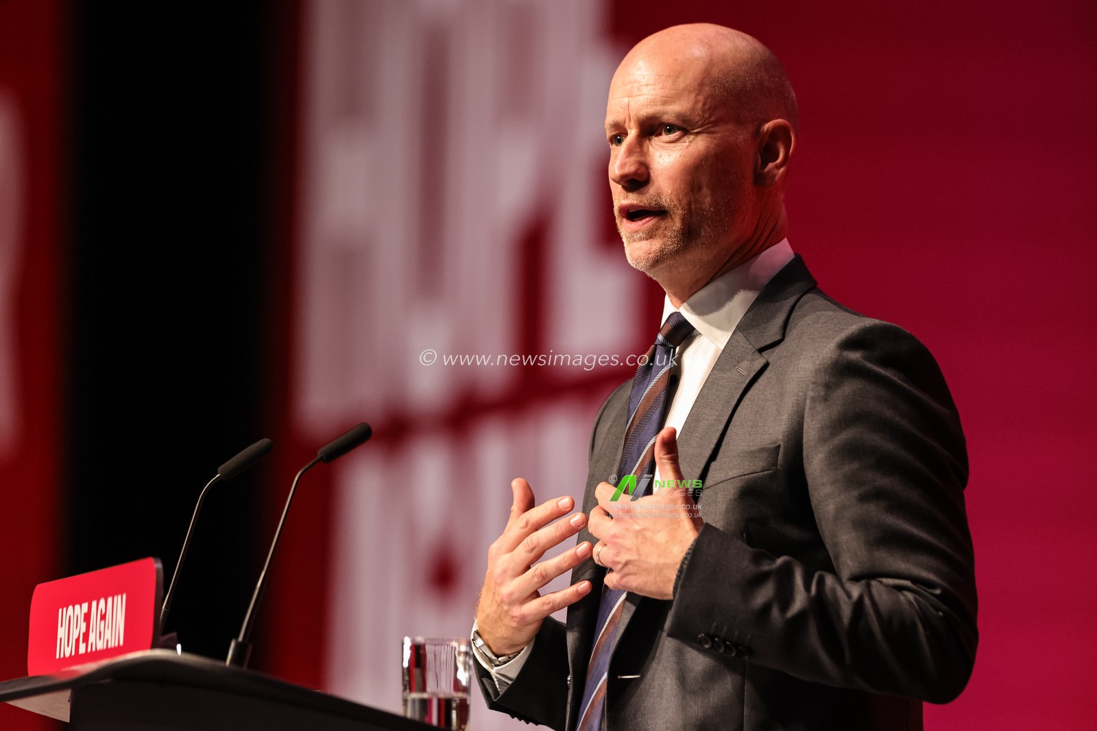 Secretary of State for Wales Stephen Kinnock MP speaks during the Labour Party Annual Conference 2026 at Convention Centre, Liverpool, United Kingdom on 27 September 2026

(Photo by Mark Cosgrove/News Images)