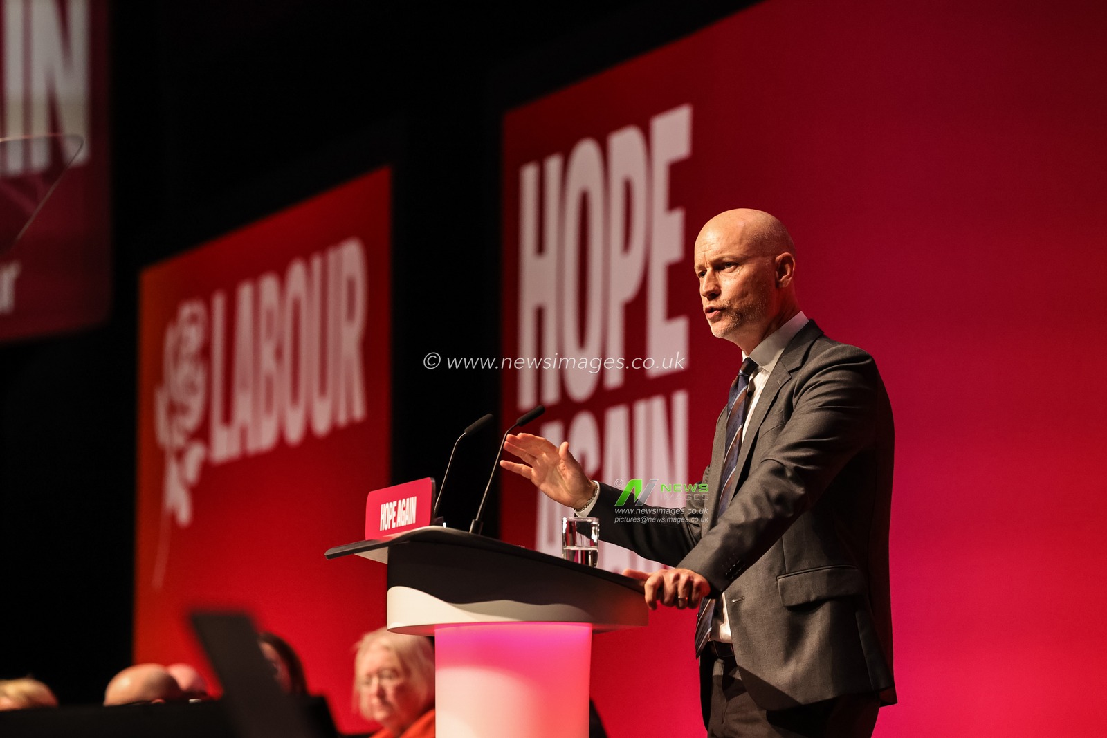Secretary of State for Wales Stephen Kinnock MP speaks during the Labour Party Annual Conference 2026 at Convention Centre, Liverpool, United Kingdom on 27 September 2026

(Photo by Mark Cosgrove/News Images)