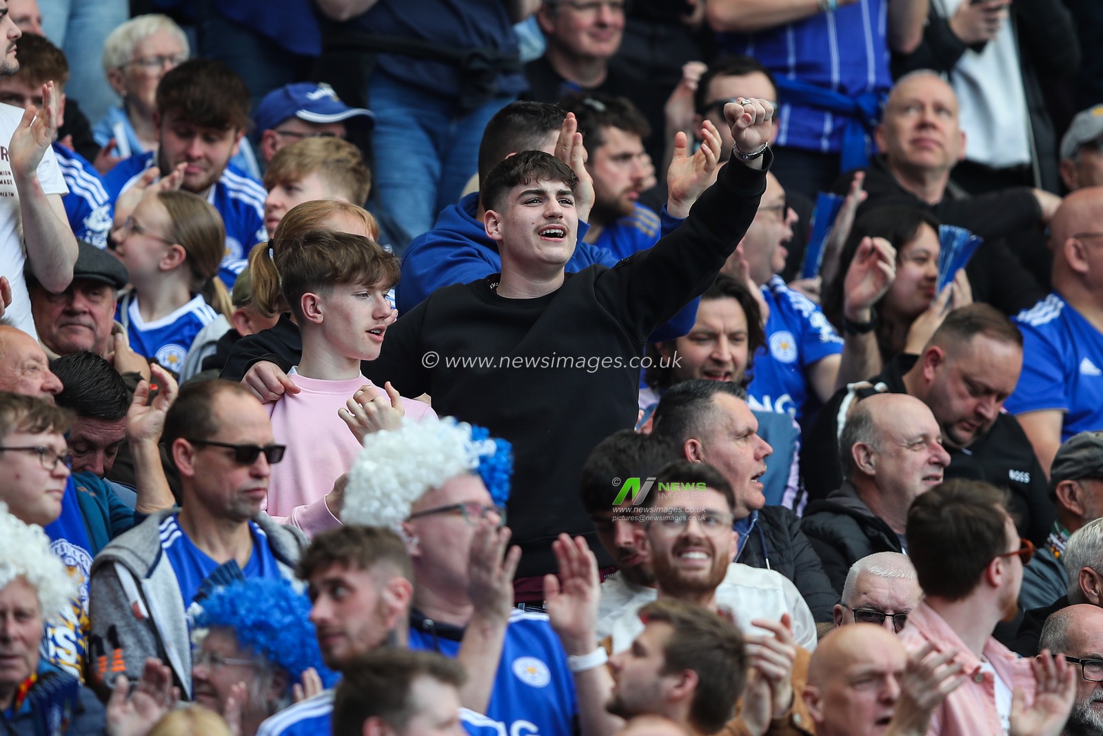Leicester City fans during the Sky Bet Championship match Leicester City vs Blackburn Rovers at King Power Stadium, Leicester, United Kingdom, 4th May 2024

(Photo by Gareth Evans/News Images)