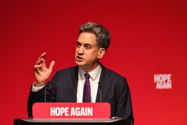Ed Miliband, Secretary of State for Foreign, Commonwealth and Development Affairs speaks during the Labour Party Annual Conference 2026 at Convention Centre, Liverpool, United Kingdom on 27 September 2026

(Photo by Mark Cosgrove/News Images)