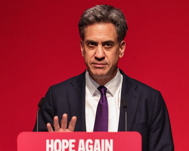 Ed Miliband, Secretary of State for Foreign, Commonwealth and Development Affairs speaks during the Labour Party Annual Conference 2026 at Convention Centre, Liverpool, United Kingdom on 27 September 2026

(Photo by Mark Cosgrove/News Images)