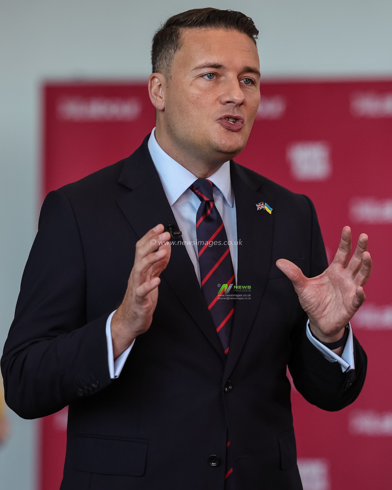 Secretary of State for Defence Wes Streeting MP speaks on the fringe during the Labour Party Annual Conference Day Two at Convention Centre, Liverpool, United Kingdom on 28 September 2026

(Photo by Mark Cosgrove/News Images)