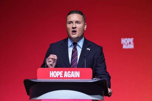Secretary of State for Defence Wes Streeting MP speaks during the Labour Party Annual Conference Day Two at Convention Centre, Liverpool, United Kingdom on 28 September 2026

(Photo by Mark Cosgrove/News Images)