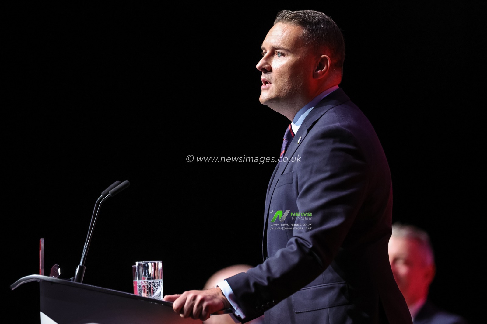 Secretary of State for Defence Wes Streeting MP speaks during the Labour Party Annual Conference Day Two at Convention Centre, Liverpool, United Kingdom on 28 September 2026

(Photo by Mark Cosgrove/News Images)