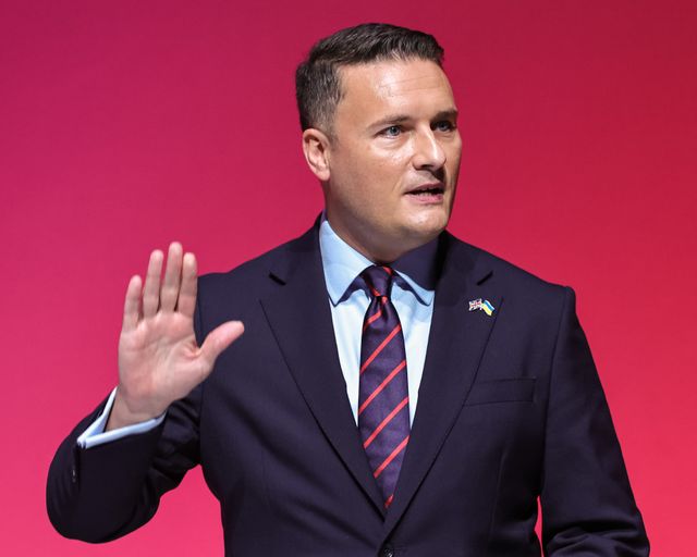 Secretary of State for Defence Wes Streeting MP waves to the floor after making his speech during the Labour Party Annual Conference Day Two at Convention Centre, Liverpool, United Kingdom on 28 September 2026

(Photo by Mark Cosgrove/News Images)