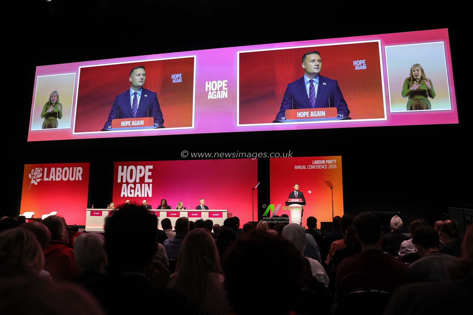 Secretary of State for Defence Wes Streeting MP speaks during the Labour Party Annual Conference Day Two at Convention Centre, Liverpool, United Kingdom on 28 September 2026

(Photo by Mark Cosgrove/News Images)