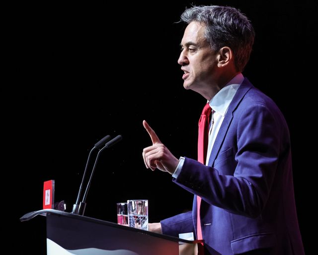 Secretary of State for Foreign, Commonwealth and Development Affairs Ed Miliband MP speaks during the Labour Party Annual Conference Day Two at Convention Centre, Liverpool, United Kingdom on 28 September 2026

(Photo by Mark Cosgrove/News Images)