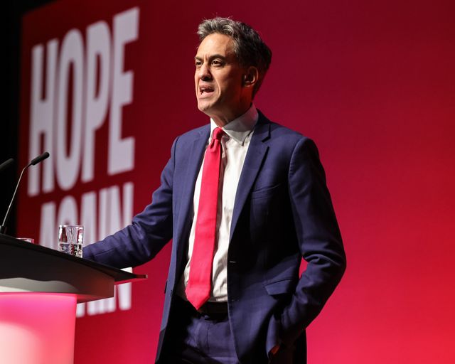 Secretary of State for Foreign, Commonwealth and Development Affairs Ed Miliband MP speaks during the Labour Party Annual Conference Day Two at Convention Centre, Liverpool, United Kingdom on 28 September 2026

(Photo by Mark Cosgrove/News Images)