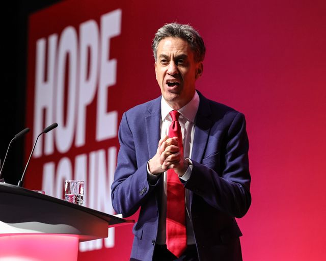 Secretary of State for Foreign, Commonwealth and Development Affairs Ed Miliband MP speaks during the Labour Party Annual Conference Day Two at Convention Centre, Liverpool, United Kingdom on 28 September 2026

(Photo by Mark Cosgrove/News Images)