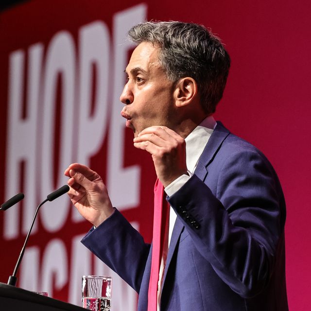 Secretary of State for Foreign, Commonwealth and Development Affairs Ed Miliband MP speaks during the Labour Party Annual Conference Day Two at Convention Centre, Liverpool, United Kingdom on 28 September 2026

(Photo by Mark Cosgrove/News Images)