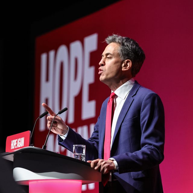 Secretary of State for Foreign, Commonwealth and Development Affairs Ed Miliband MP speaks during the Labour Party Annual Conference Day Two at Convention Centre, Liverpool, United Kingdom on 28 September 2026

(Photo by Mark Cosgrove/News Images)