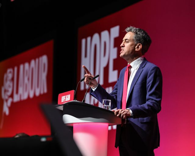 Secretary of State for Foreign, Commonwealth and Development Affairs Ed Miliband MP speaks during the Labour Party Annual Conference Day Two at Convention Centre, Liverpool, United Kingdom on 28 September 2026

(Photo by Mark Cosgrove/News Images)