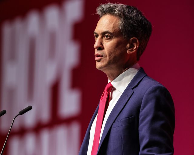 Secretary of State for Foreign, Commonwealth and Development Affairs Ed Miliband MP speaks during the Labour Party Annual Conference Day Two at Convention Centre, Liverpool, United Kingdom on 28 September 2026

(Photo by Mark Cosgrove/News Images)