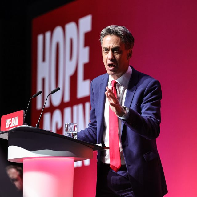 Secretary of State for Foreign, Commonwealth and Development Affairs Ed Miliband MP speaks during the Labour Party Annual Conference Day Two at Convention Centre, Liverpool, United Kingdom on 28 September 2026

(Photo by Mark Cosgrove/News Images)