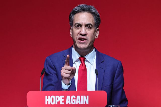Secretary of State for Foreign, Commonwealth and Development Affairs Ed Miliband MP speaks during the Labour Party Annual Conference Day Two at Convention Centre, Liverpool, United Kingdom on 28 September 2026

(Photo by Mark Cosgrove/News Images)