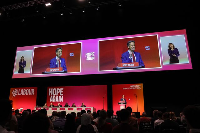 Secretary of State for Foreign, Commonwealth and Development Affairs Ed Miliband MP speaks during the Labour Party Annual Conference Day Two at Convention Centre, Liverpool, United Kingdom on 28 September 2026

(Photo by Mark Cosgrove/News Images)