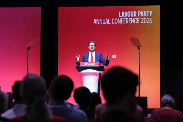 Secretary of State for Foreign, Commonwealth and Development Affairs Ed Miliband MP speaks during the Labour Party Annual Conference Day Two at Convention Centre, Liverpool, United Kingdom on 28 September 2026

(Photo by Mark Cosgrove/News Images)