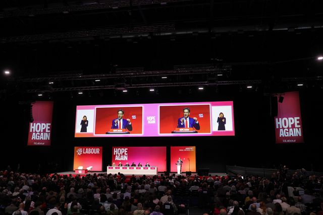 Secretary of State for Foreign, Commonwealth and Development Affairs Ed Miliband MP speaks during the Labour Party Annual Conference Day Two at Convention Centre, Liverpool, United Kingdom on 28 September 2026

(Photo by Mark Cosgrove/News Images)