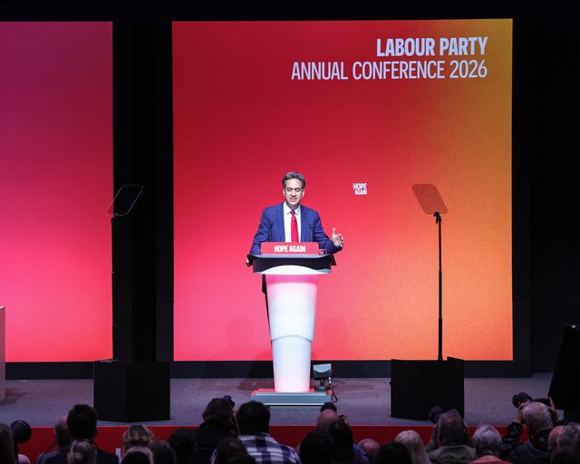 Secretary of State for Foreign, Commonwealth and Development Affairs Ed Miliband MP speaks during the Labour Party Annual Conference Day Two at Convention Centre, Liverpool, United Kingdom on 28 September 2026

(Photo by Mark Cosgrove/News Images)