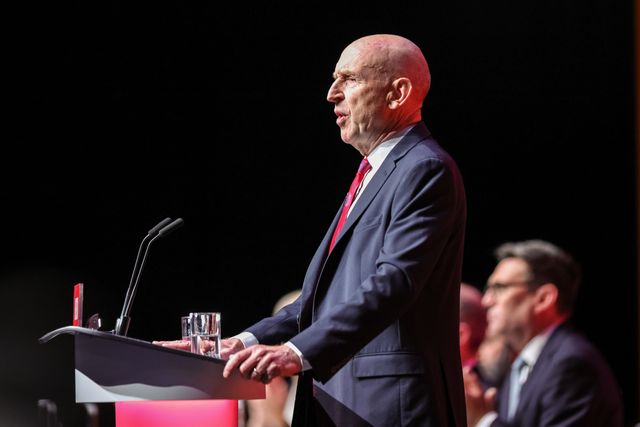 Chancellor of the Exchequer John Healey MP speaks during the Labour Party Annual Conference Day Two at Convention Centre, Liverpool, United Kingdom on 28 September 2026

(Photo by Mark Cosgrove/News Images)