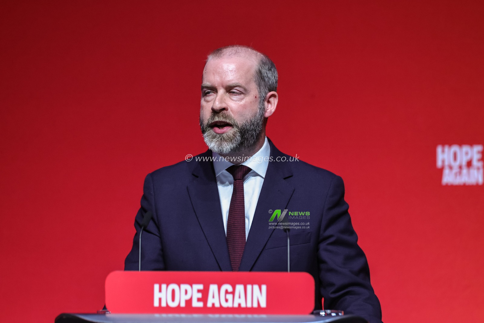 Secretary of State for Business, Innovation, Science and Trade Jonathan Reynolds MP speaks during the Labour Party Annual Conference Day Two at Convention Centre, Liverpool, United Kingdom on 28 September 2026

(Photo by Mark Cosgrove/News Images)