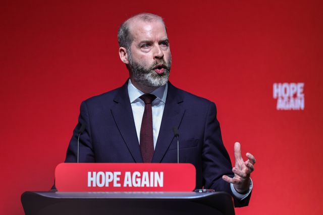 Secretary of State for Business, Innovation, Science and Trade Jonathan Reynolds MP speaks during the Labour Party Annual Conference Day Two at Convention Centre, Liverpool, United Kingdom on 28 September 2026

(Photo by Mark Cosgrove/News Images)