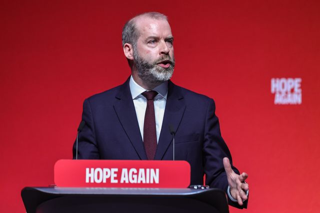 Secretary of State for Business, Innovation, Science and Trade Jonathan Reynolds MP speaks during the Labour Party Annual Conference Day Two at Convention Centre, Liverpool, United Kingdom on 28 September 2026

(Photo by Mark Cosgrove/News Images)