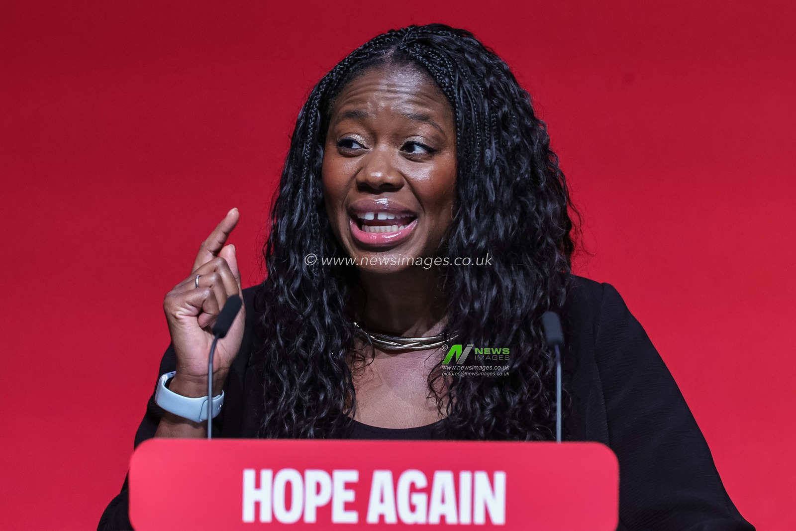 Secretary of State for Energy Security and Net Zero Miatta Fahnbulleh MP speaks during the Labour Party Annual Conference Day Two at Convention Centre, Liverpool, United Kingdom on 28 September 2026

(Photo by Mark Cosgrove/News Images)