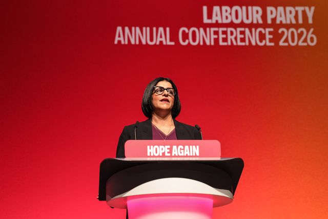 Home Secretary Shabana Mahmood MP speaks during the Labour Party Annual Conference Day Two at Convention Centre, Liverpool, United Kingdom on 28 September 2026

(Photo by Mark Cosgrove/News Images)