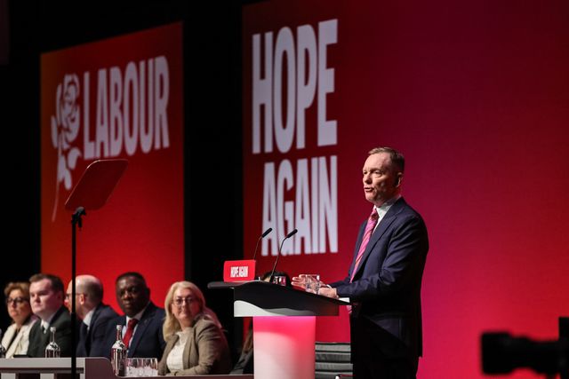 Sir Chris Bryant MP, Secretary of State for Northern Ireland speaks during the Labour Party Annual Conference Day Three at Convention Centre, Liverpool, United Kingdom on 29 September 2026

(Photo by Mark Cosgrove/News Images)