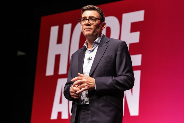 Andy Burnham MP, Prime Minister of the United Kingdom holds his wedding ring finger during his speech at the Labour Party Annual Conference Day Three at Convention Centre, Liverpool, United Kingdom on 29 September 2026

(Photo by Mark Cosgrove/News Images)