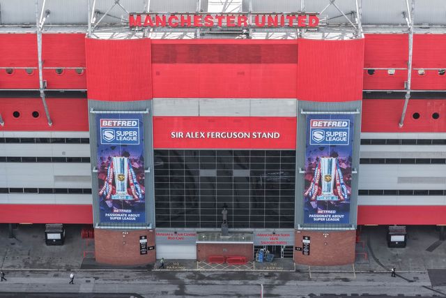 An aerial view of of Old Trafford ahead of the Betfred Super League Grand Final match Warrington Wolves vs Wakefield Trinity at Old Trafford, Manchester, United Kingdom on 03 October 2026

(Photo by Mark Cosgrove/News Images)
