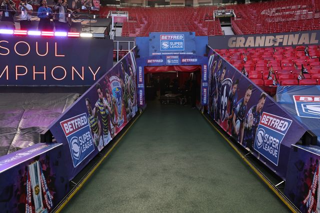Entrance to the tunnel during the Betfred Super League Grand Final match Warrington Wolves vs Wakefield Trinity at Old Trafford, Manchester, United Kingdom on 03 October 2026

(Photo by Mark Cosgrove/News Images)