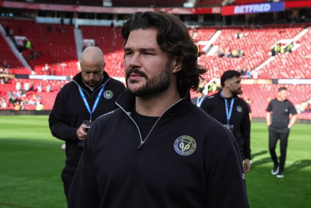 James Bentley of Warrington Wolves arrives during the Betfred Super League Grand Final match Warrington Wolves vs Wakefield Trinity at Old Trafford, Manchester, United Kingdom on 03 October 2026

(Photo by Mark Cosgrove/News Images)