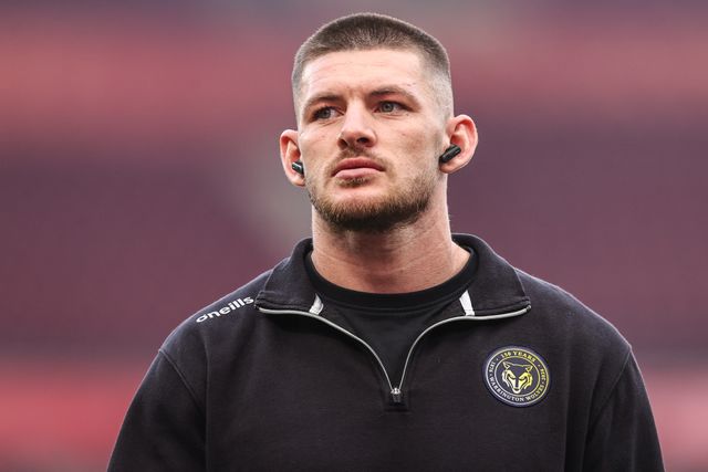 Danny Walker of Warrington Wolves arrives during the Betfred Super League Grand Final match Warrington Wolves vs Wakefield Trinity at Old Trafford, Manchester, United Kingdom on 03 October 2026

(Photo by Alfie Cosgrove/News Images)