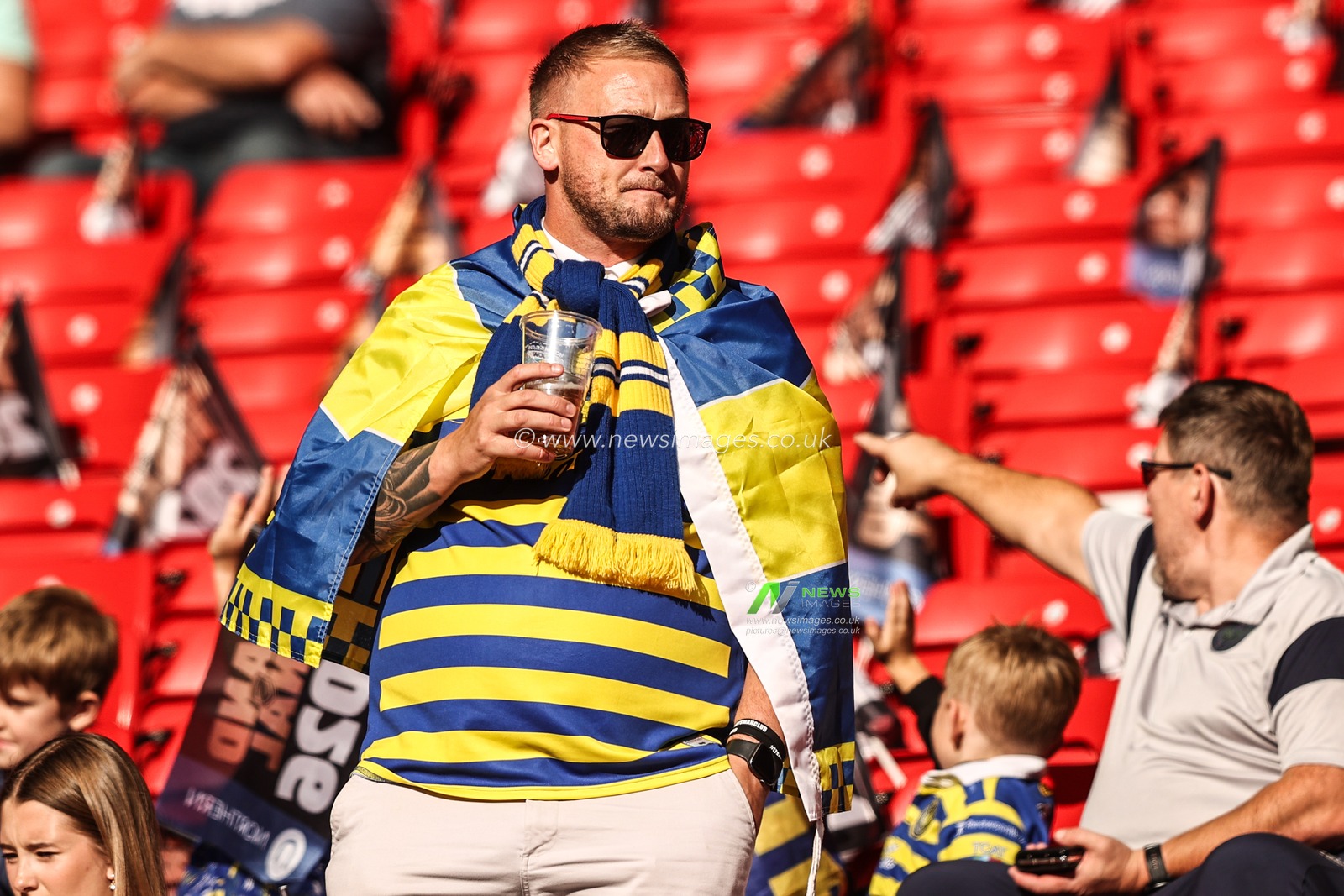 Warrington Wolves fans arrive ahead of the Betfred Super League Grand Final match Warrington Wolves vs Wakefield Trinity at Old Trafford, Manchester, United Kingdom on 03 October 2026

(Photo by Alfie Cosgrove/News Images)