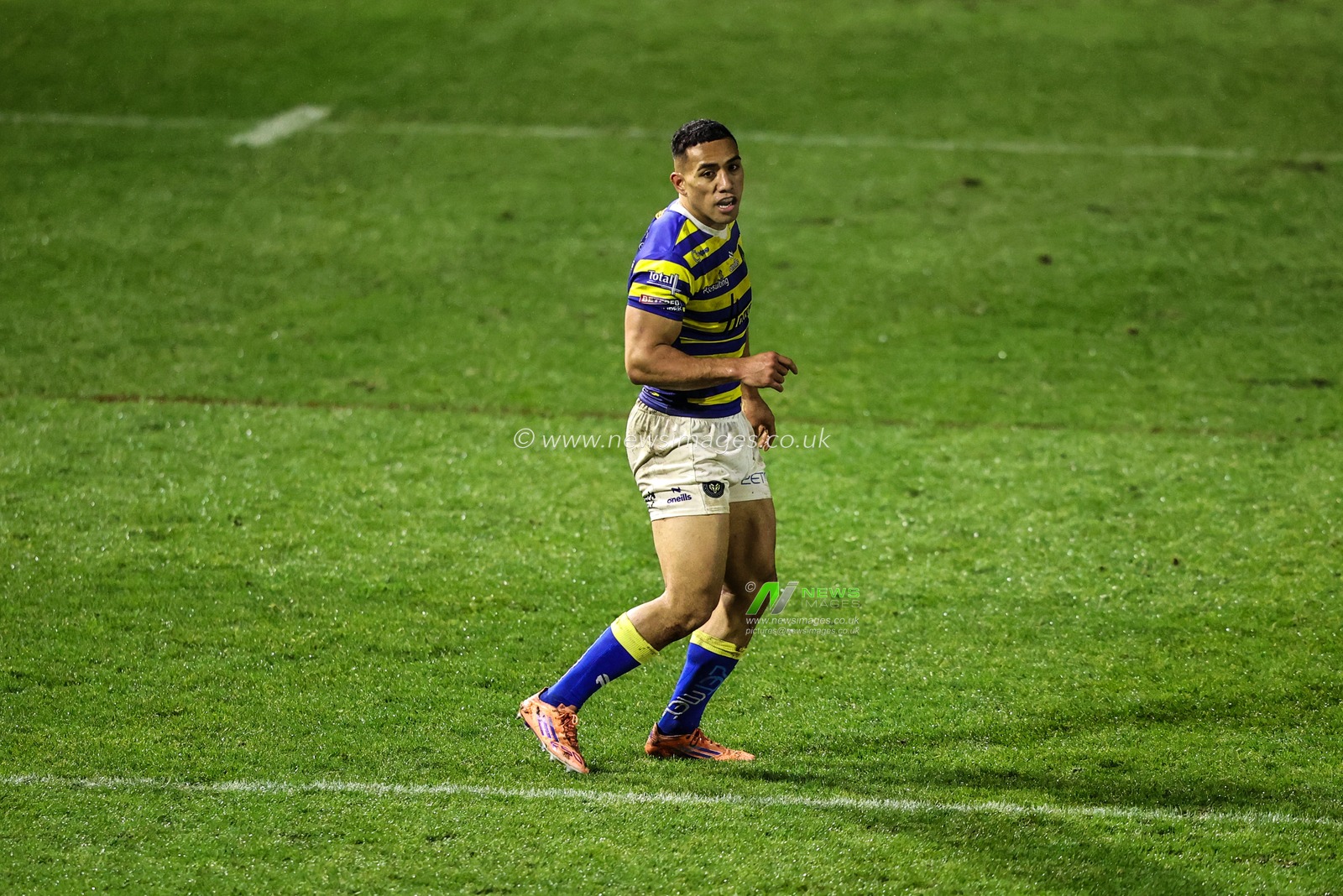 Albert Hopoate of Warrington Wolves during the Betfred Challenge Cup match Warrington Wolves vs Sheffield Eagles at The Halliwell Jones Stadium, Warrington, United Kingdom on 06 February 2026

(Photo by Alfie Cosgrove/News Images)