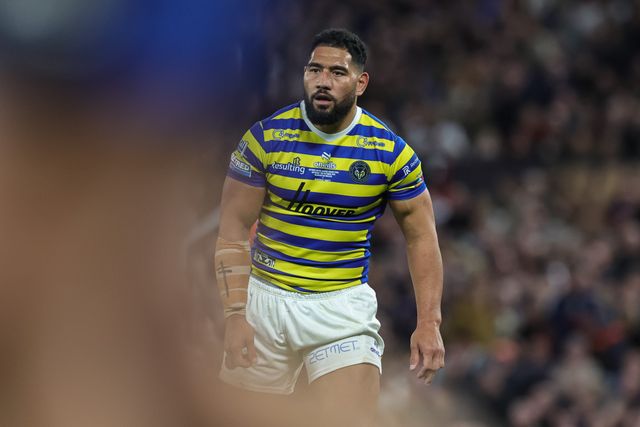 Kelepi Tanginoa of Warrington Wolves during the Betfred Super League Grand Final match Warrington Wolves vs Wakefield Trinity at Old Trafford, Manchester, United Kingdom on 03 October 2026

(Photo by Mark Cosgrove/News Images)