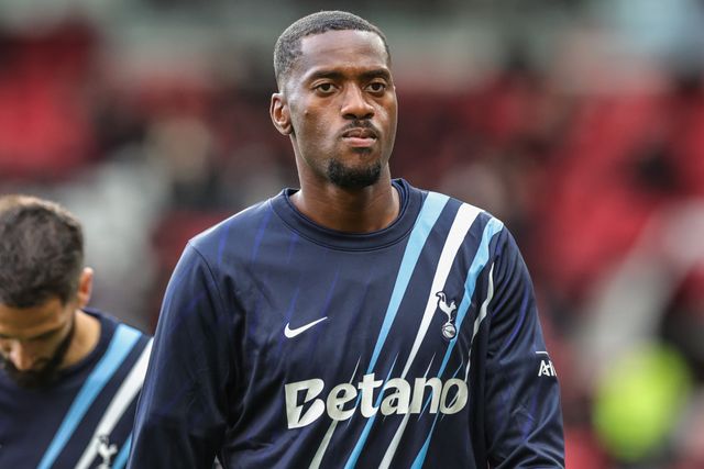 Tosin Adarabioyo of Tottenham Hotspur in the pregame warmup session during the Premier League match Manchester United vs Tottenham Hotspur at Old Trafford, Manchester, United Kingdom on 10 October 2026

(Photo by Mark Cosgrove/News Images)