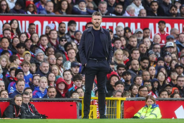 Michael Carrick manager of Manchester United during the Premier League match Manchester United vs Tottenham Hotspur at Old Trafford, Manchester, United Kingdom on 10 October 2026

(Photo by Mark Cosgrove/News Images)