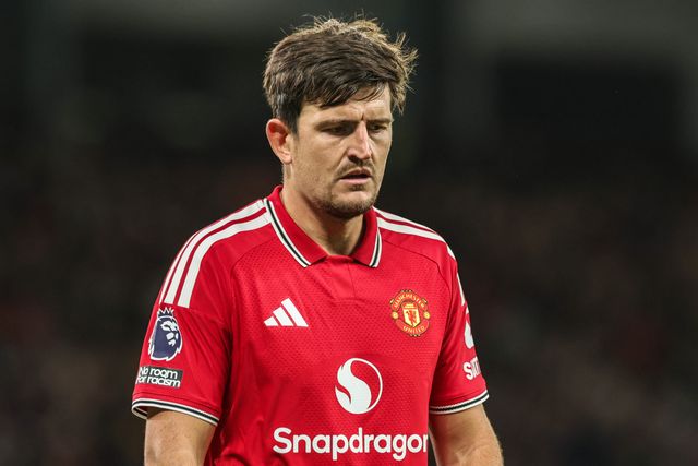Harry Maguire of Manchester United during the Premier League match Manchester United vs Tottenham Hotspur at Old Trafford, Manchester, United Kingdom on 10 October 2026

(Photo by Mark Cosgrove/News Images)