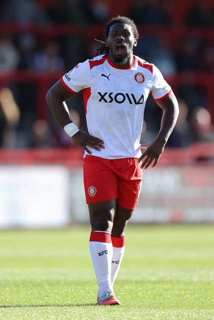 Daniel Phillips of Stevenage during the Sky Bet League One match Stevenage vs Wigan Athletic at Lamex Stadium, Stevenage, United Kingdom on 10 October 2026

(Photo by Harvey Murphy/News Images)