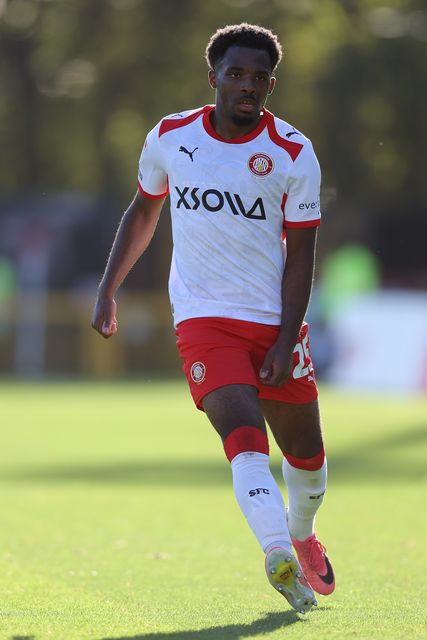 Wanya Marcal-Madivadua of Stevenage during the Sky Bet League One match Stevenage vs Wigan Athletic at Lamex Stadium, Stevenage, United Kingdom on 10 October 2026

(Photo by Harvey Murphy/News Images)