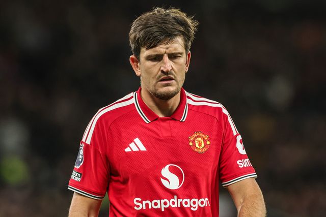 Harry Maguire of Manchester United during the Premier League match Manchester United vs Tottenham Hotspur at Old Trafford, Manchester, United Kingdom on 10 October 2026

(Photo by Mark Cosgrove/News Images)
