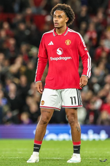 Joshua Zirkzee of Manchester United during the Premier League match Manchester United vs Tottenham Hotspur at Old Trafford, Manchester, United Kingdom on 10 October 2026

(Photo by Mark Cosgrove/News Images)