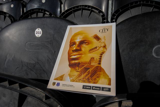 Mohamed-Ali Cho of Hull City in the match day program prior to kick off during the Premier League match Hull City vs Everton at MKM Stadium, Hull, United Kingdom on 11 October 2026

(Photo by Maynard Manyowa/News Images)